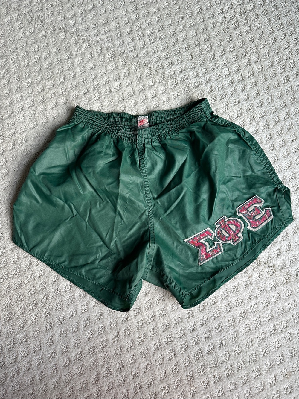 Sigma Phi Epsilon unisex Athletic Shorts w/paisley Embroidered Greek Letters